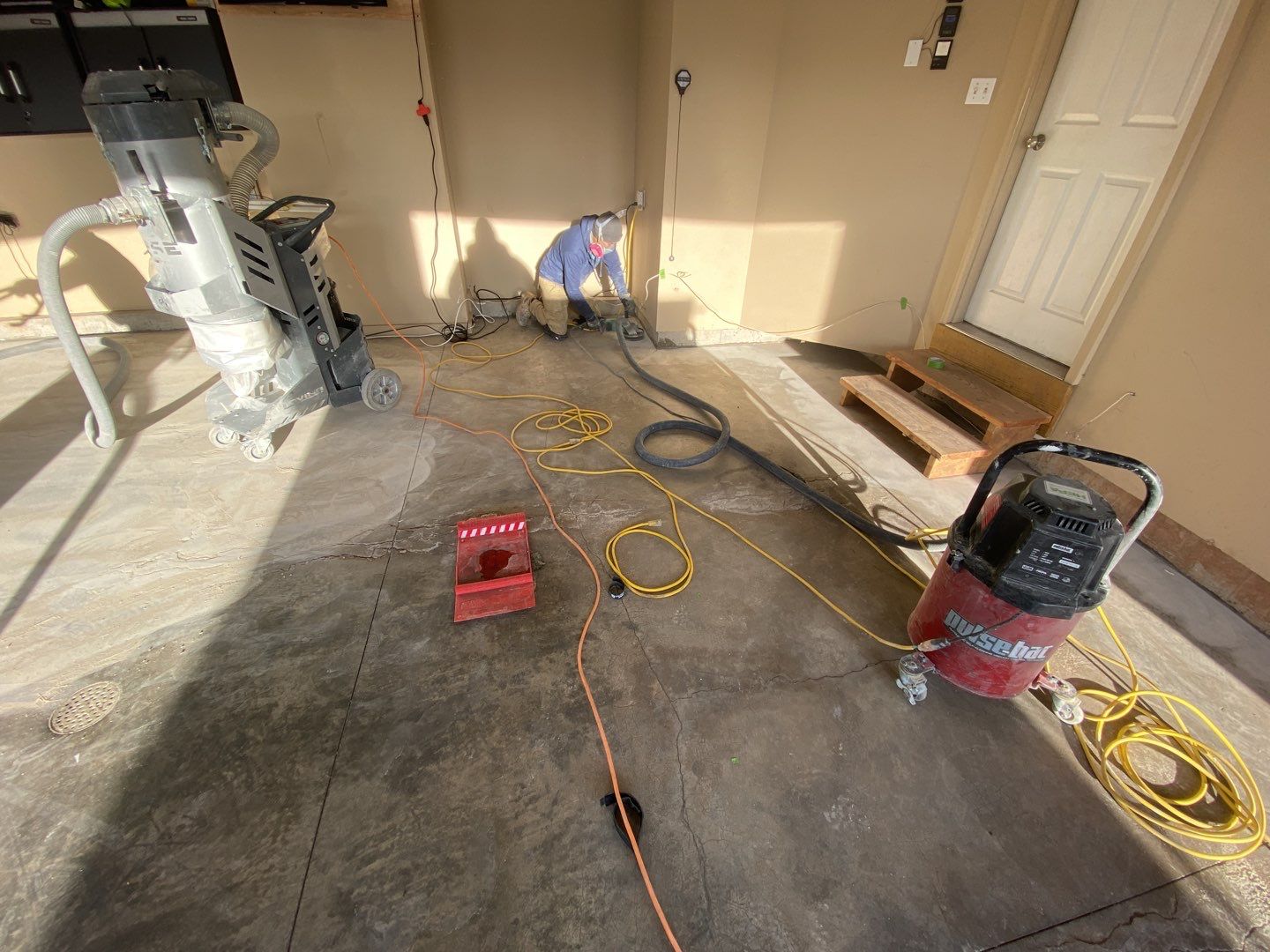 Garage using Slate Stone by Select Painting, Coatings & Garage Cabinets