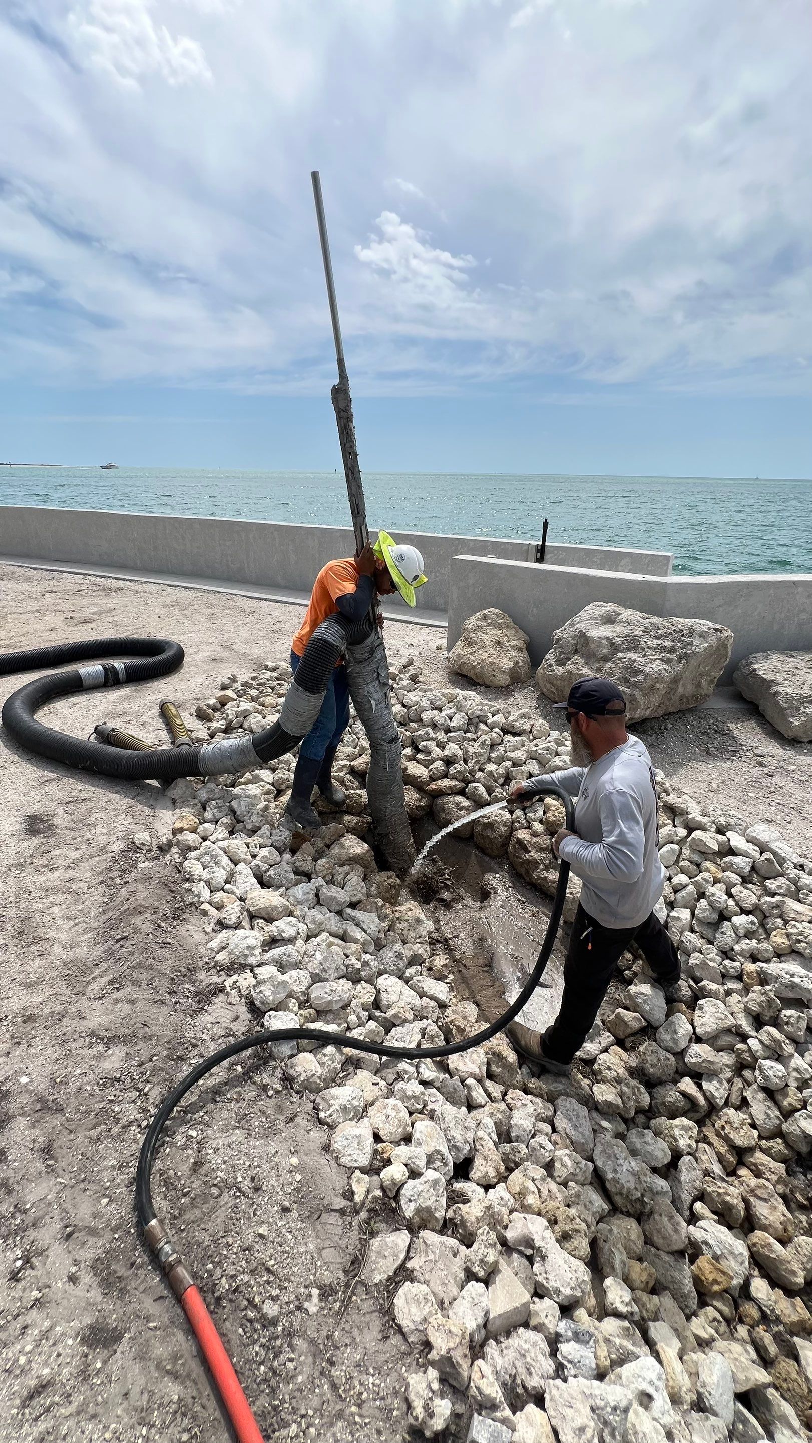 Isles of Capri Condo Parking Garage Drainage System Cleaning by APS Power & Water