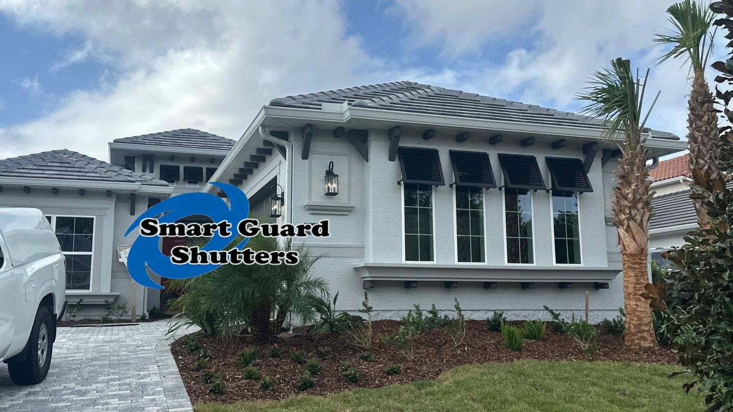 Decorative Bahamas in Dark Anodized Bronze by Smart Guard Shutters