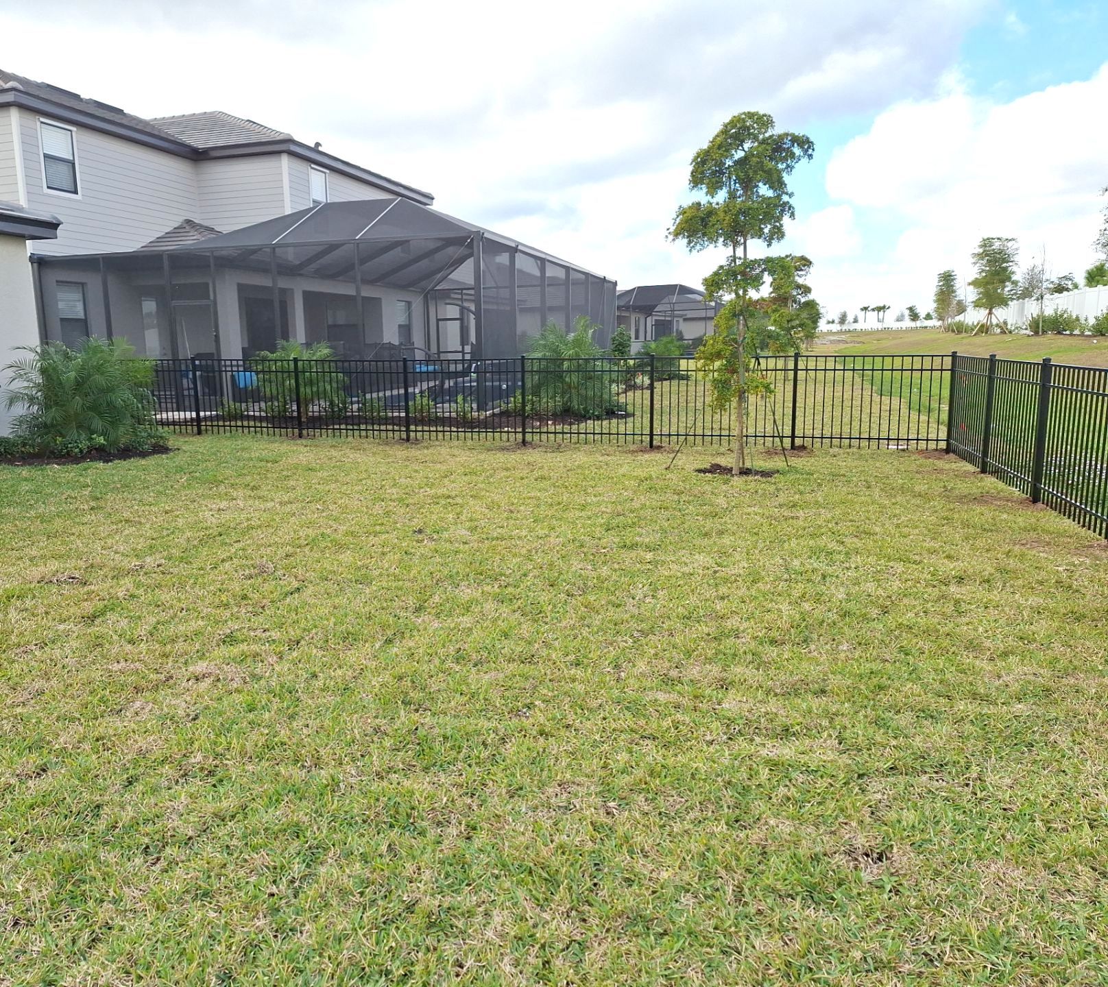 Aluminum Fence Installation using 4ft 3 Rail Black Aluminum Fence by Asap fence and gates, LLC