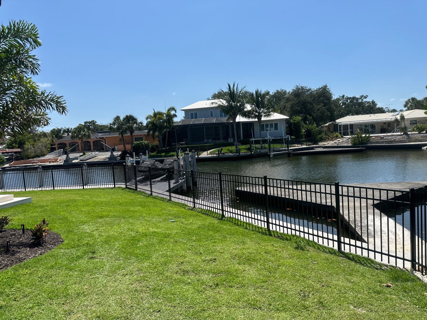 Aluminum Fence Installation using Black 3 Rail Aluminum Fence by Asap fence and gates, LLC