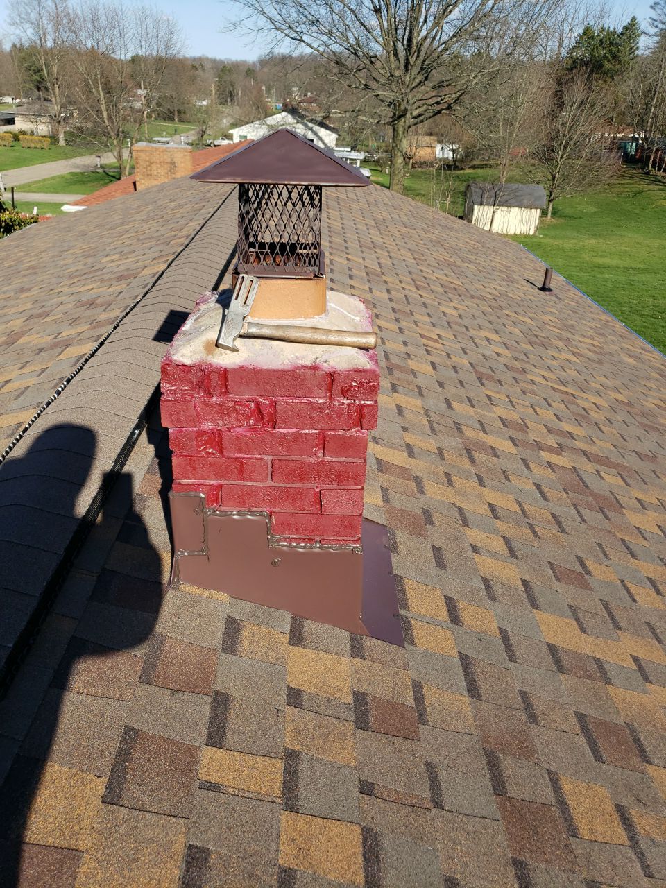 Brand: Atlas Pinnacle Color: Pristine Scotchgard Copper Canyon Drip: Musket Brown by Eagle Eye Roofing