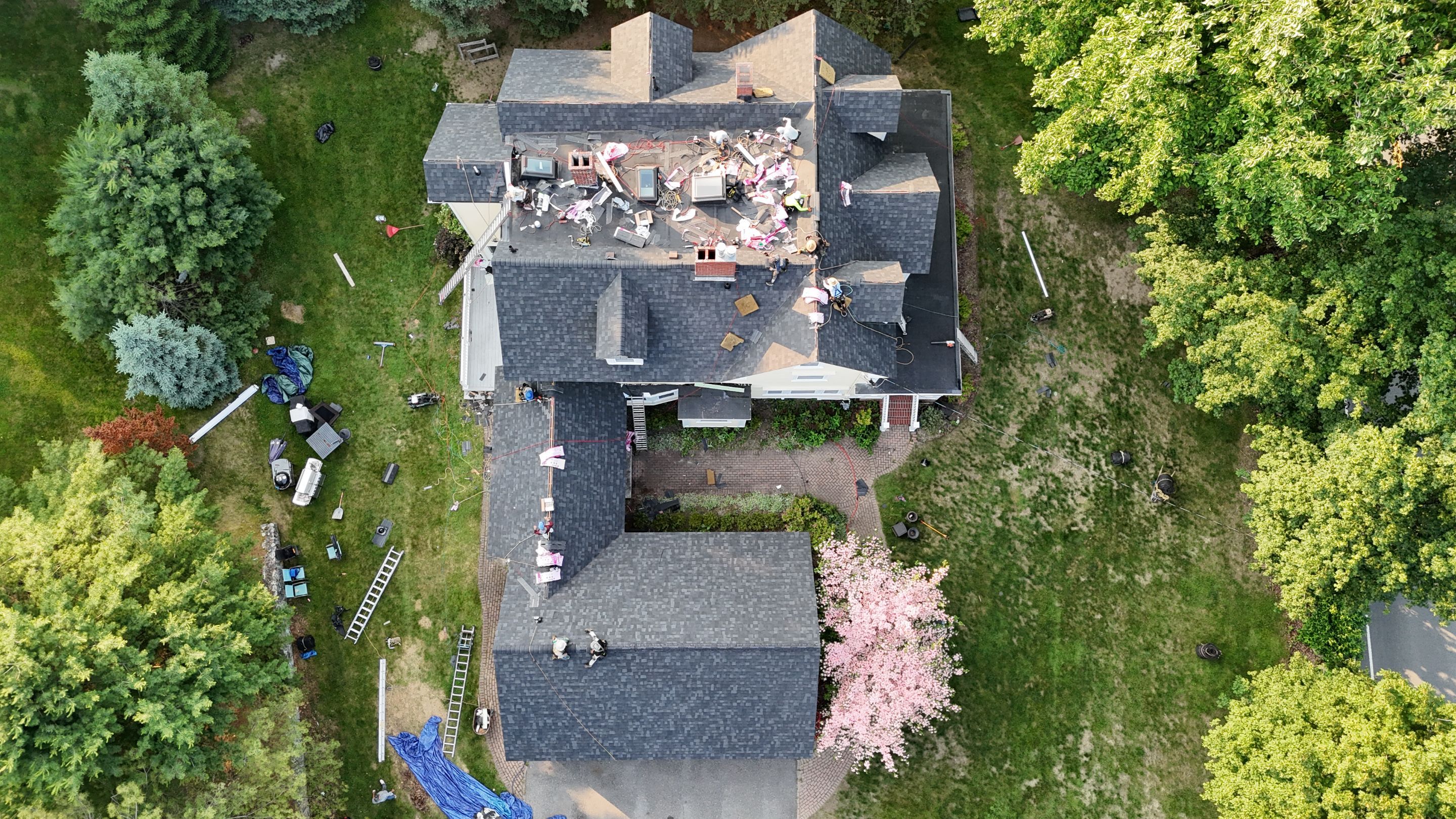 Full Roof Replacement & EPDM Restoration – North Andover, MA by Mighty Dog Roofing of Greater Middlesex County