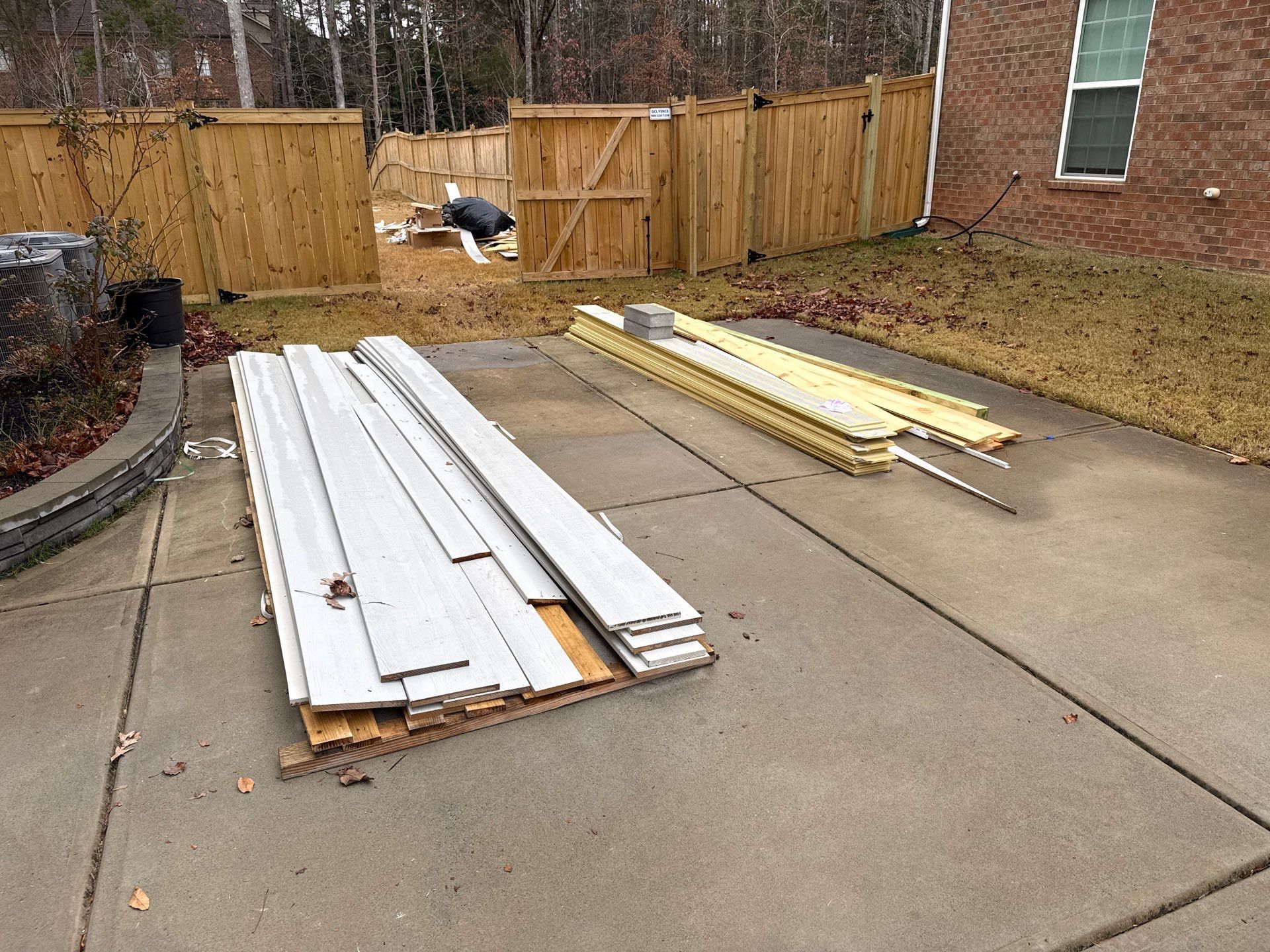 Project in Weddington by Badger Hauling