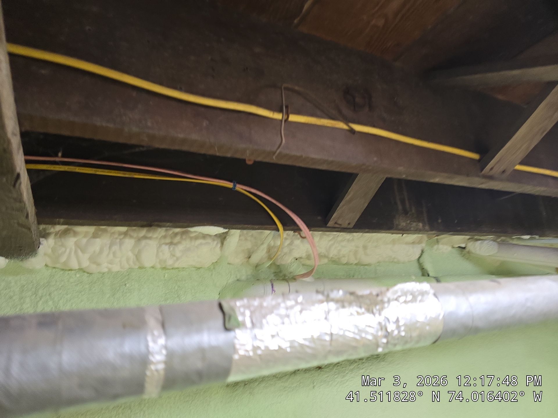 Attic Insulation using open cell spray foam by NYS Foam & Energy