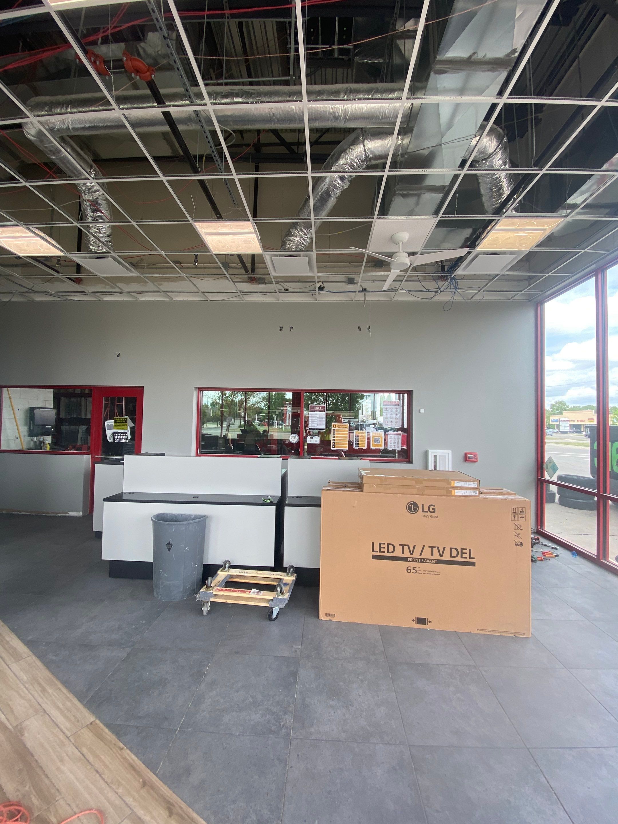 Commercial Interior Repaint for Remodel of Discount Tire in Wichita, KS by Midwest Paint LLC