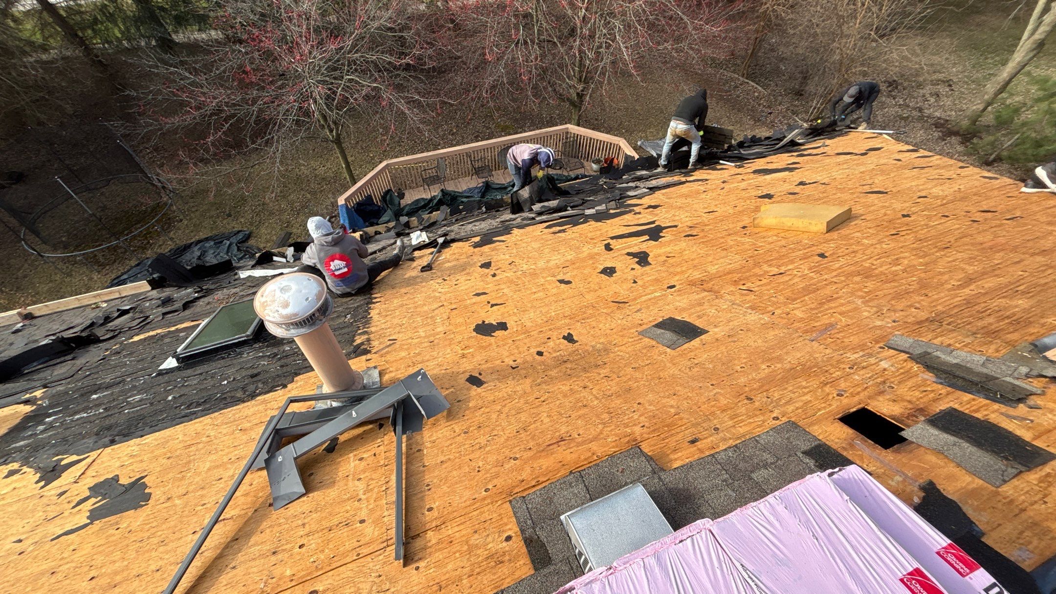 Roof Replacement using Owens Corning Midnight Plum by 180 Contractors