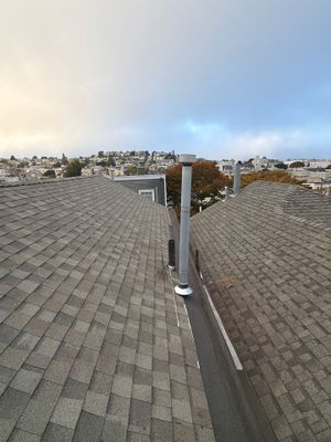 After: finished roof work by Alpha Eagle Roofing in San Francisco, CA