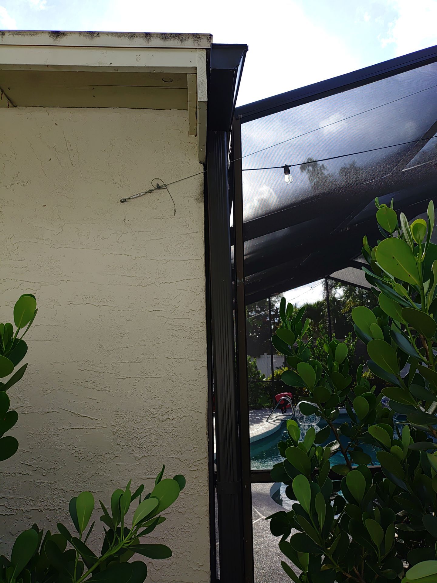 Brown Seamless Gutters Installed in Historic Sarasota FL by Gutter Professors