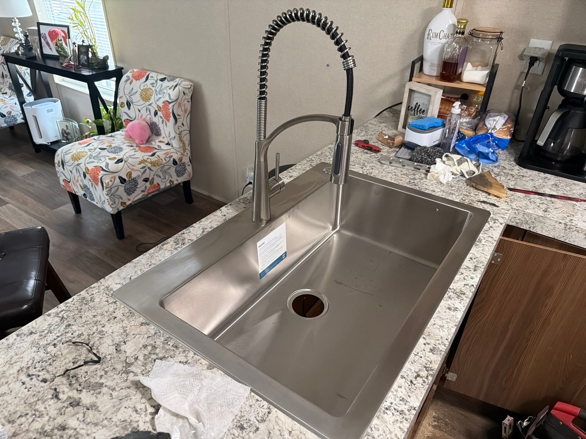 Kitchen Sink and High-Arc Faucet Installation in Brenham by 4L Contracting LLC