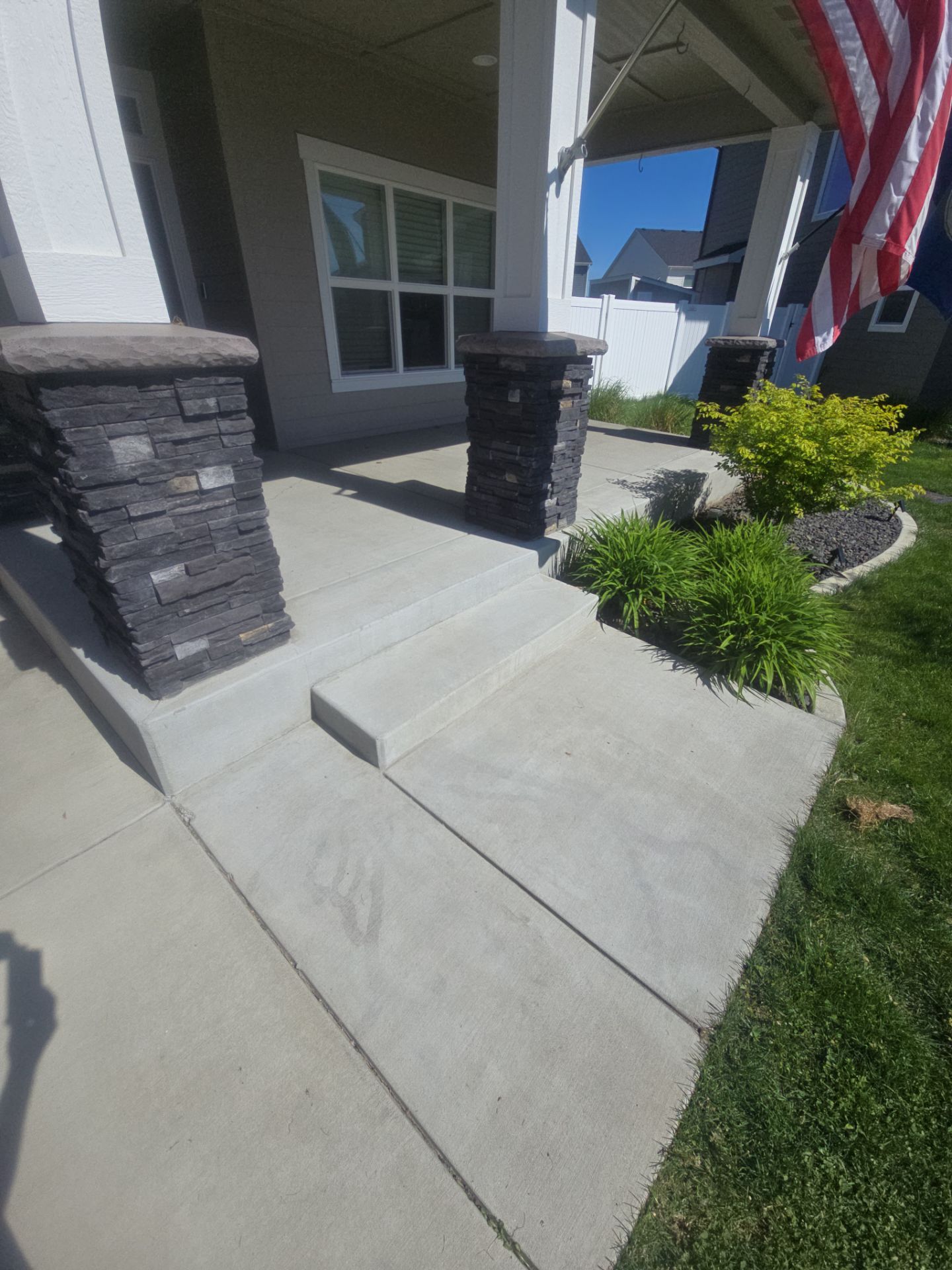Front Porch Limestone Hybrid Coating in Liberty Lake by Croc Coatings, LLC