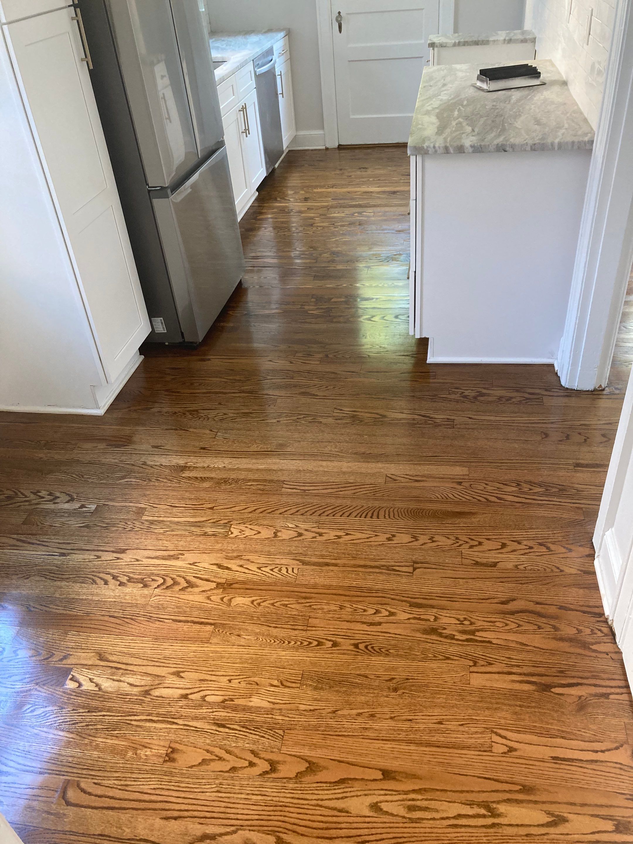 Hardwood floor refinish/restore by Footprints Floors of Nashville
