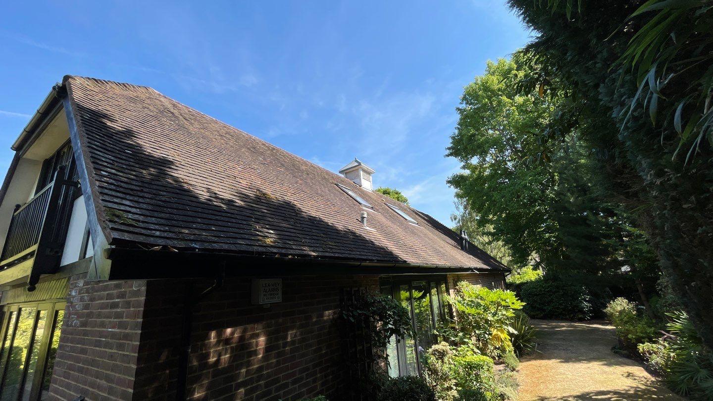 Roof Cleanin and tile repacement using Honda 15lpm Low Pressure Washing Machine by Ges Exterior Cleaning ltd