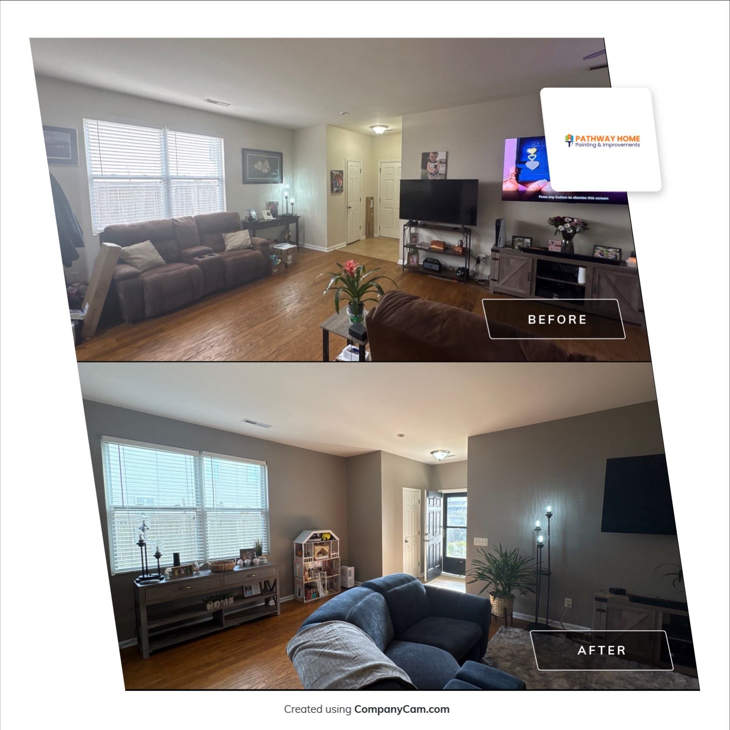 Transformation Complete for Paul & Vickie’s Home by Pathway Home Painting & Improvements