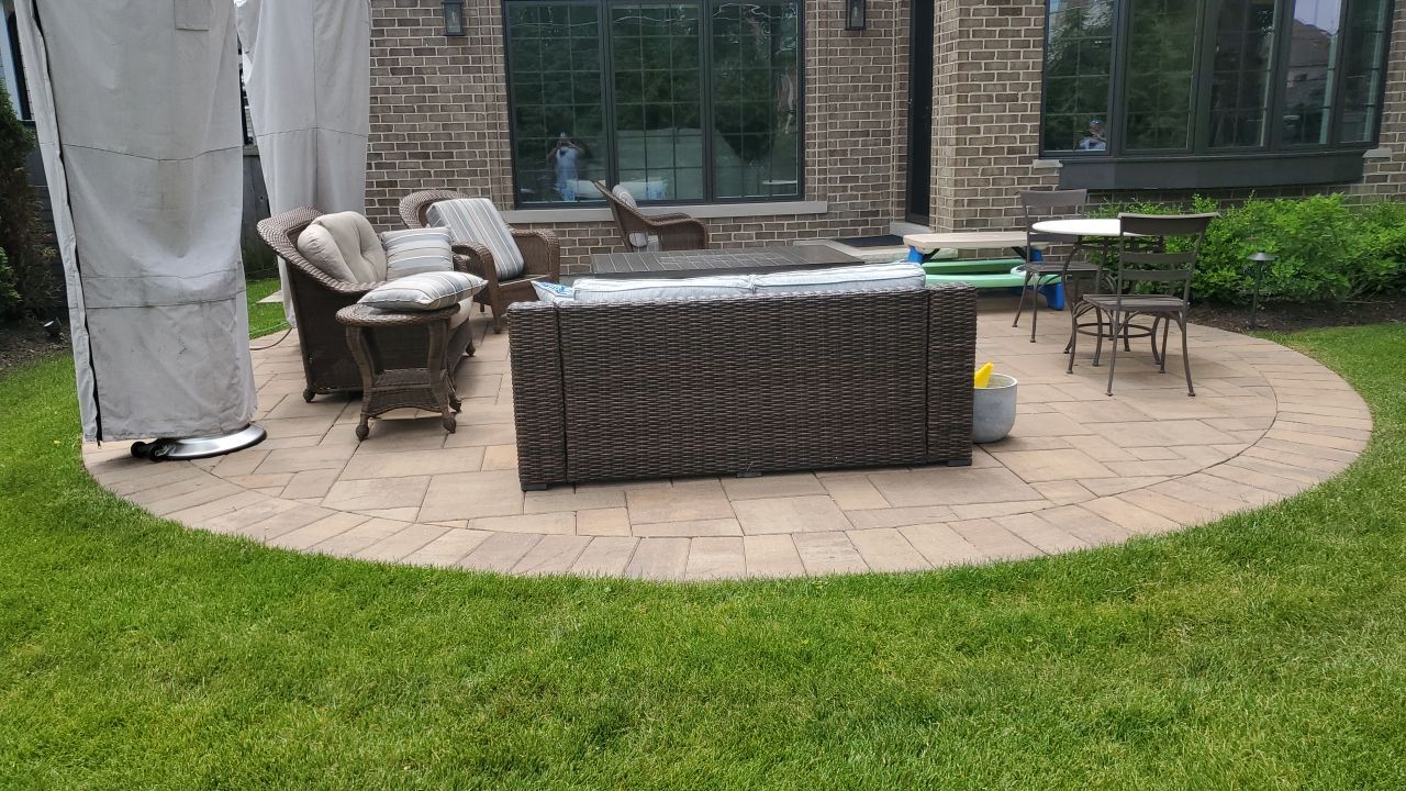 Brick paver clean, sand and seal by Northern Power Washing LLC.
