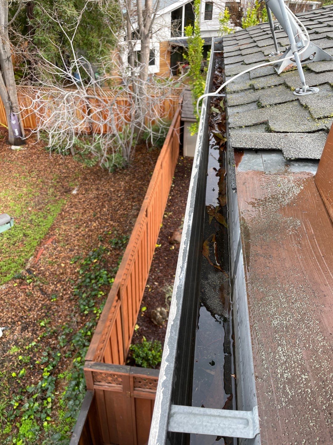 San Jose Gutter Cleaning on a 2 story home by All One Solar Shine