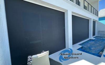 UltraShield Hurricane Screen in White/Black, Rolling Shutter in White