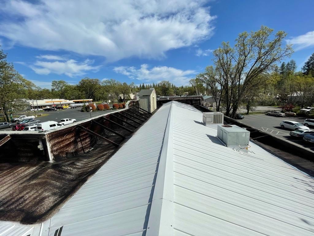 Foam Refurbish using Conklin Benchmark/PUMA XL coatings and spray foam by Straight Edge Roofing Inc