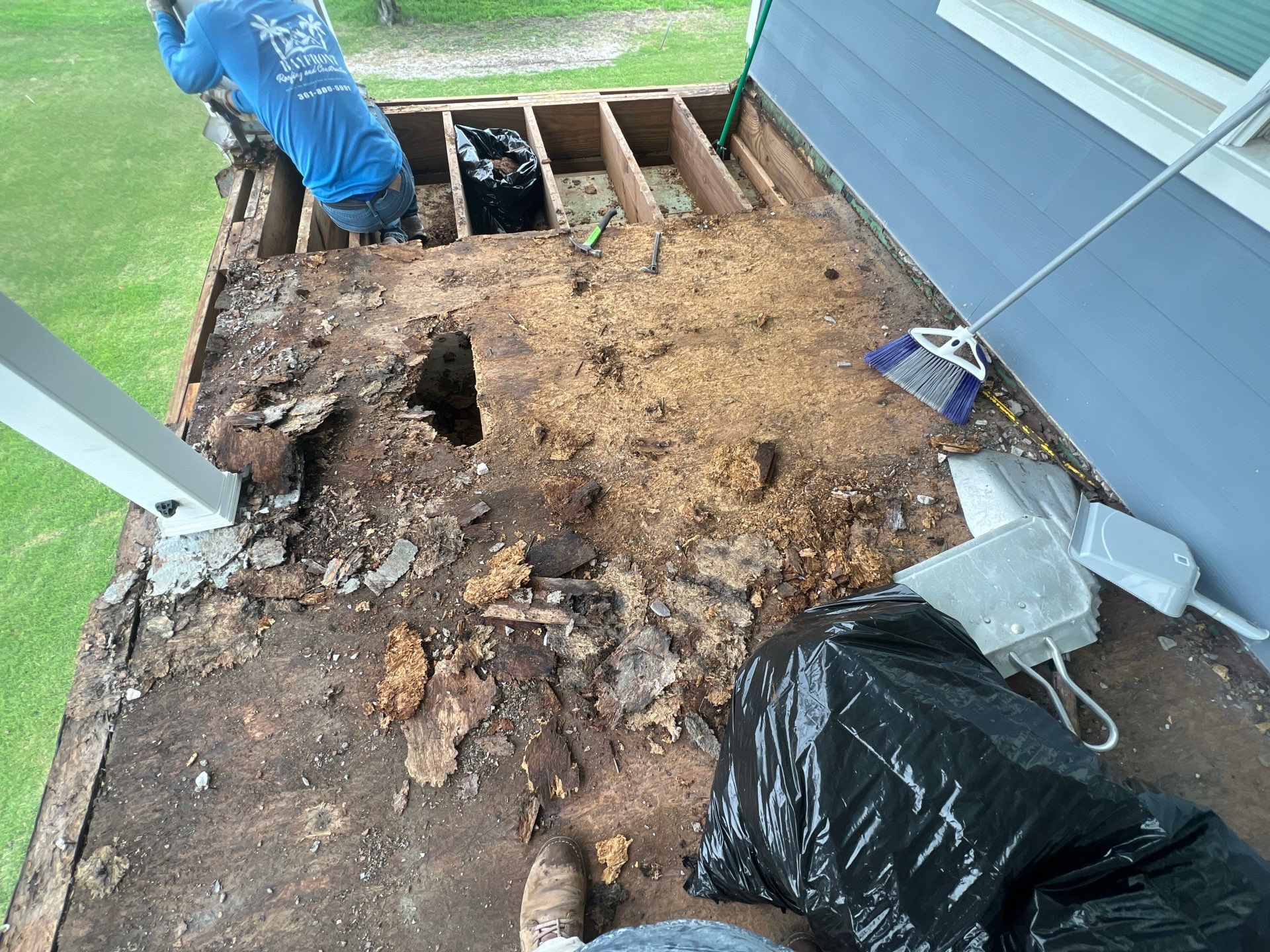 Walk Out Patio Cover by Bayfront Roofing and Construction