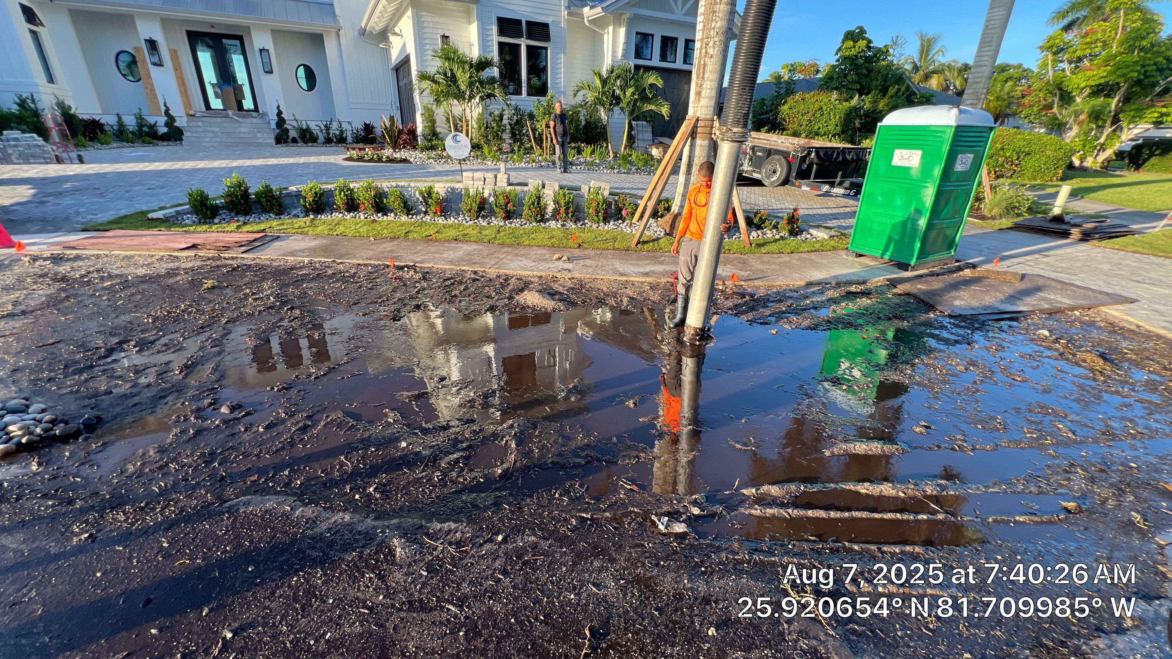 New Residential Construction Stormwater System Cleaning by APS Power & Water