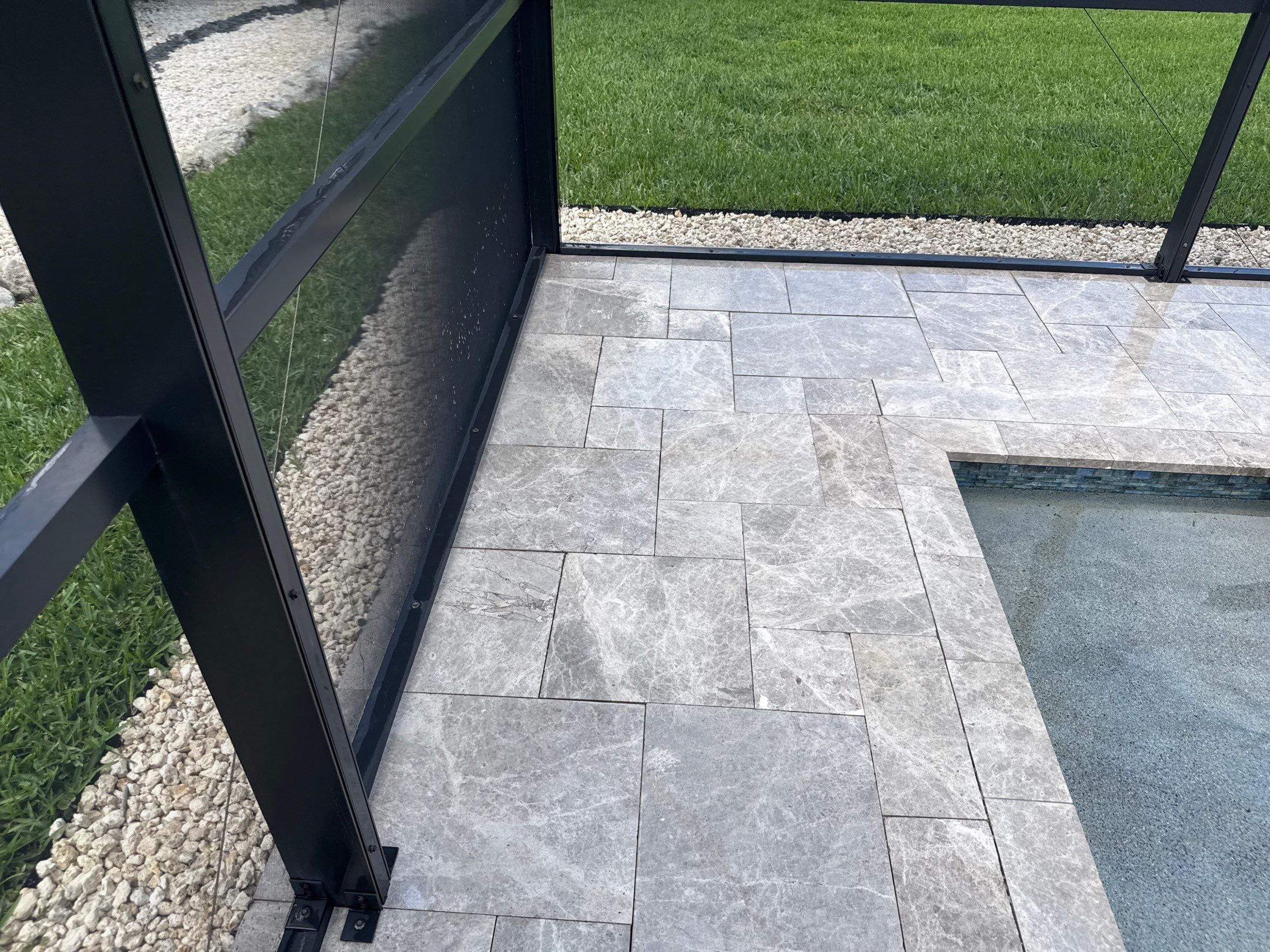 Travertine Pool Deck, Lanai & Screen Enclosure Cleaning Near Manatee River | Bradenton, FL by Sunshine AquaWash