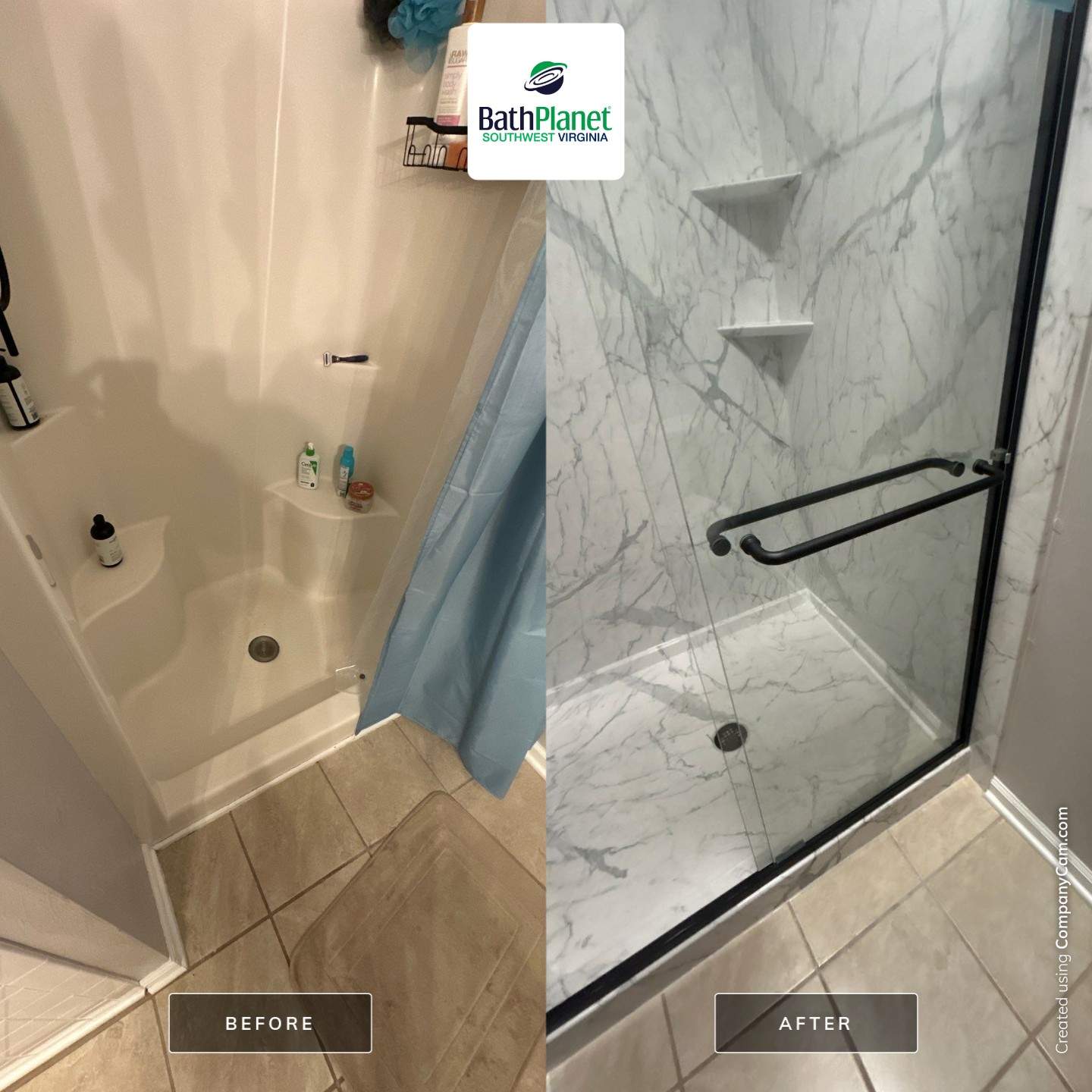 Shower Stall to Walk-In by BathPlanet SW Virginia