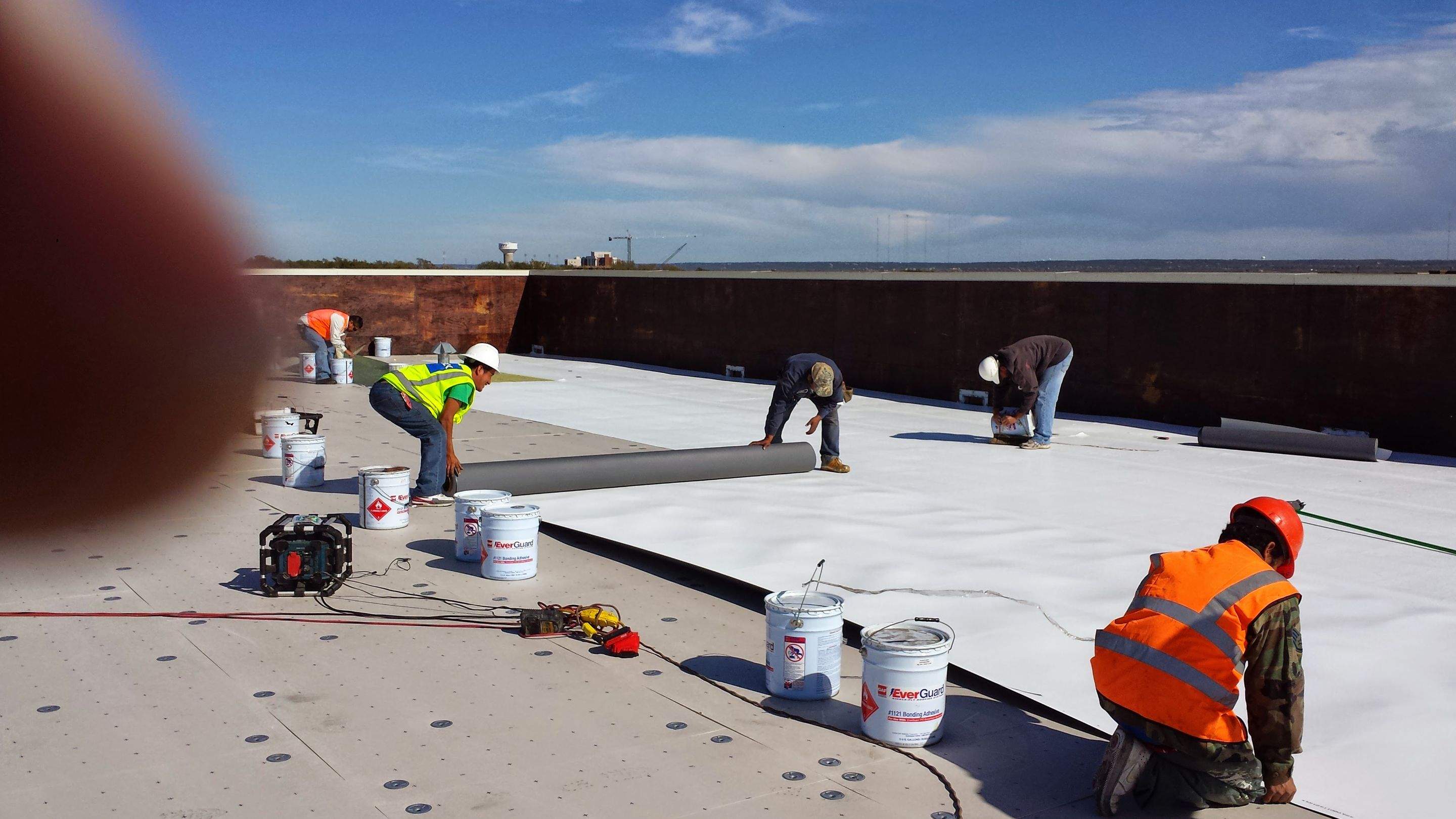 GAF TPO Fully Adhered Flat Roof Project by First United Roofing & Construction