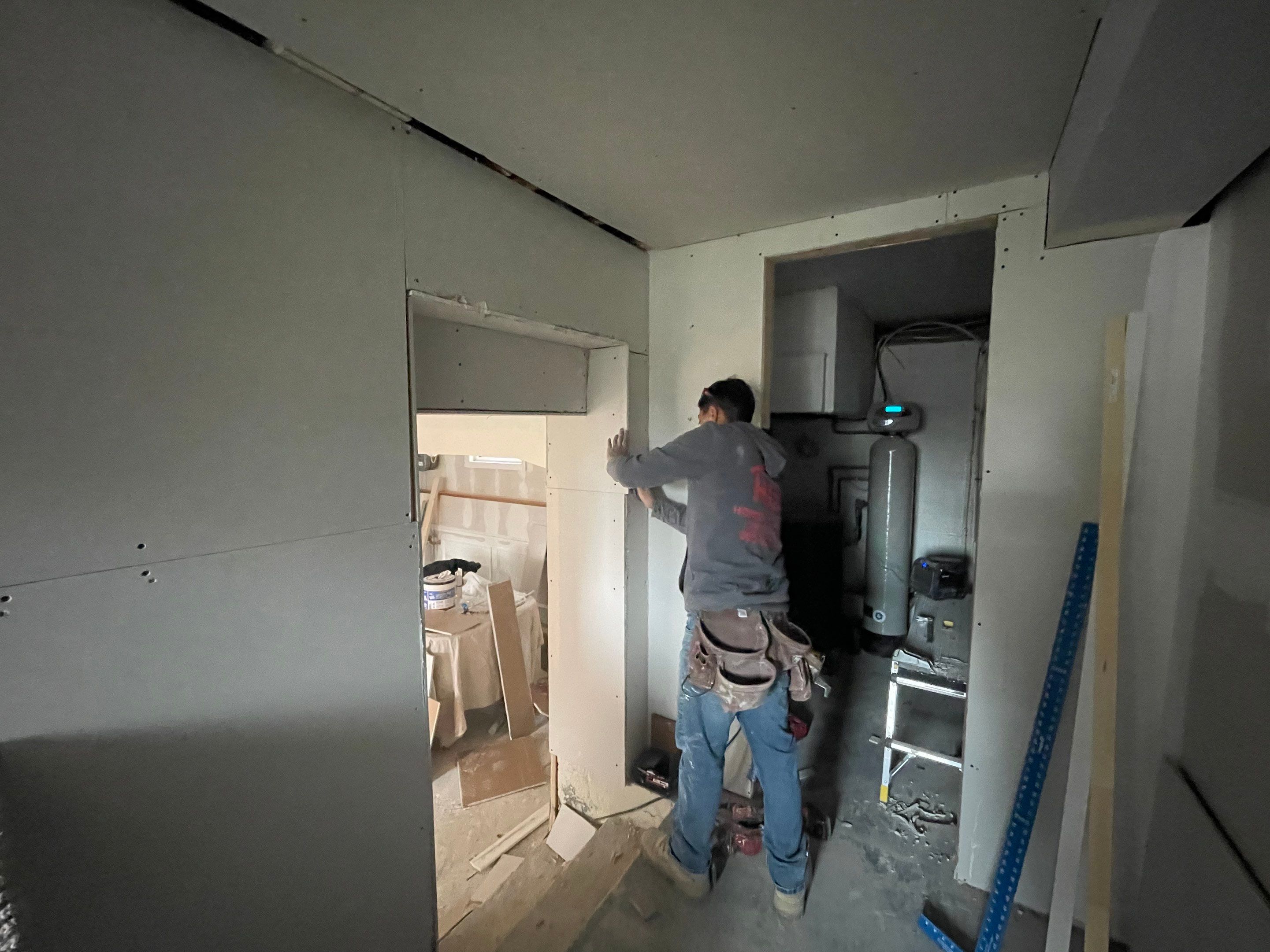 Basement Remodel using Wood by Home Concepts Construction