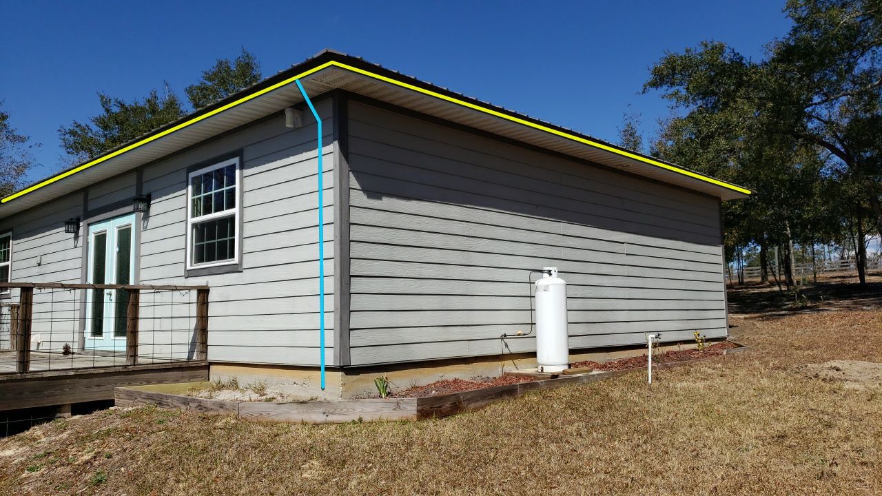 Gutter Installation Using Charcoal Grey K-Style Seamless Aluminum Gutters by Gutter Professors