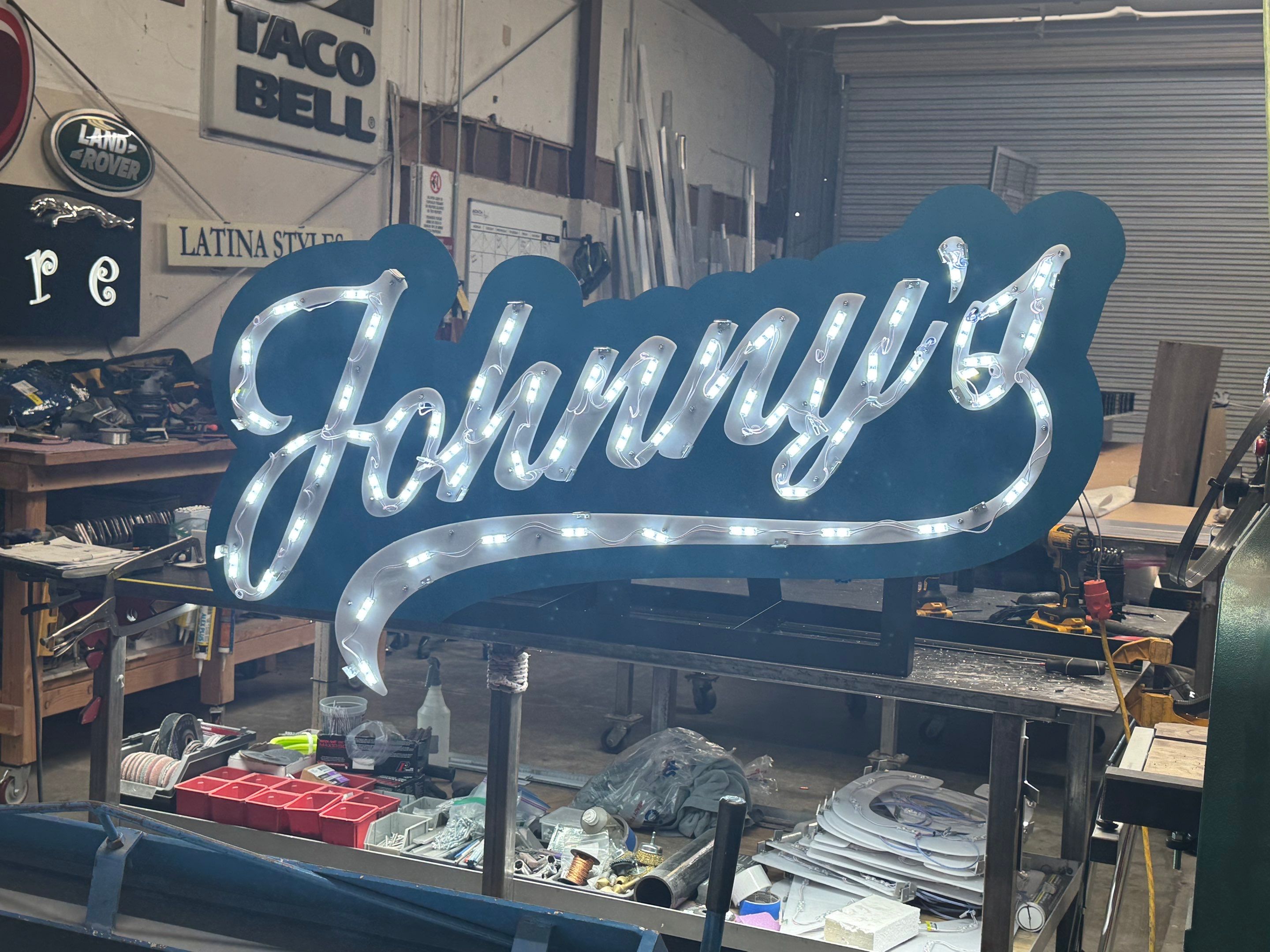 Custom Channel Letter Signage Installation for Johnny's in San Mateo by City Signs