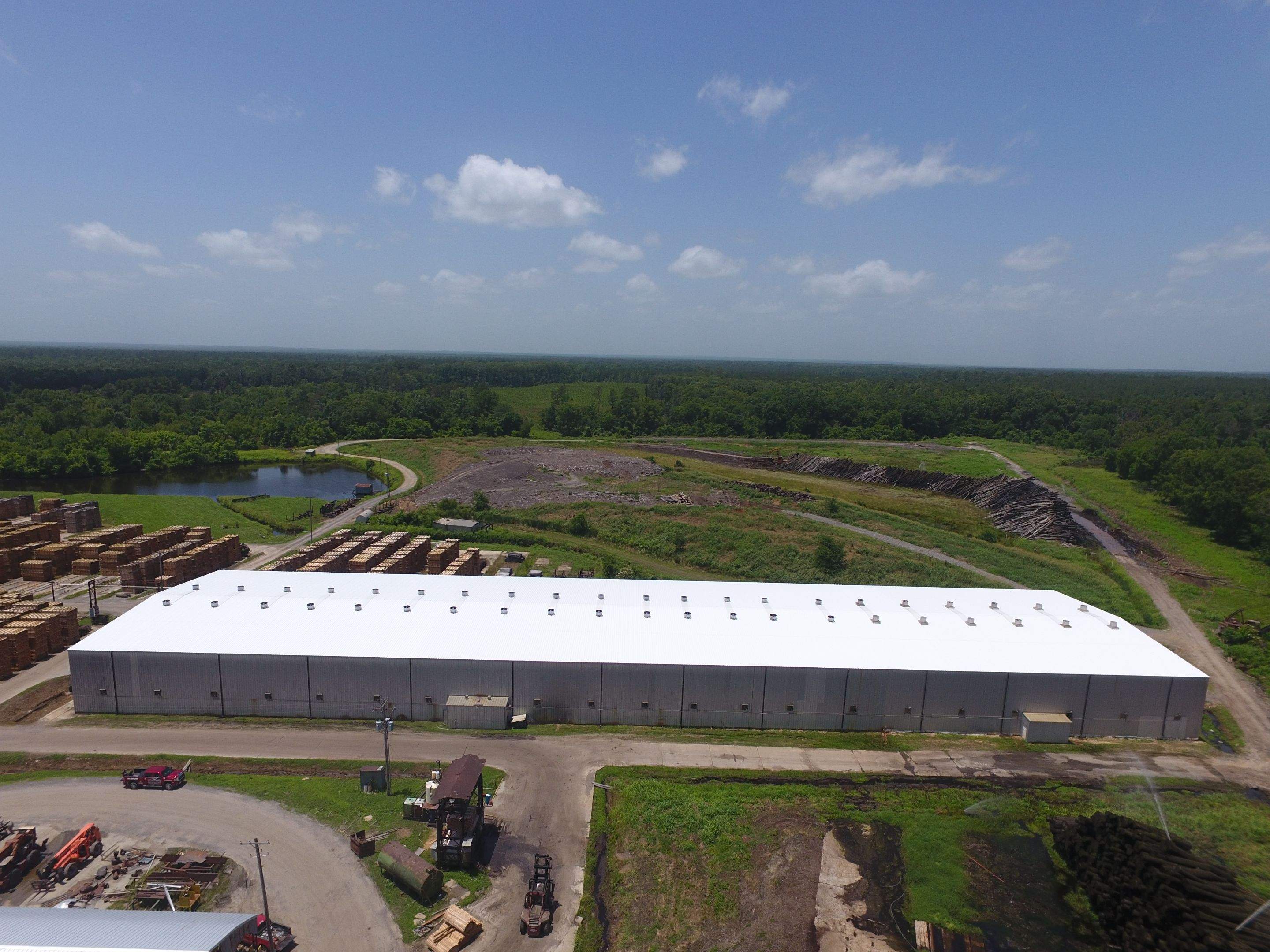 Commercial Roofing Installation using Aluminum Roofing panels by Hostetler Roofing