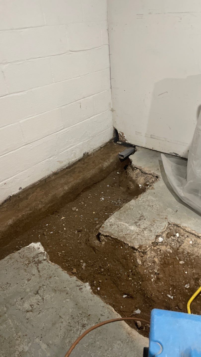 Interior Drain Tile & Yard French Drain in St. Paul, MN by Waterproofing Northeast