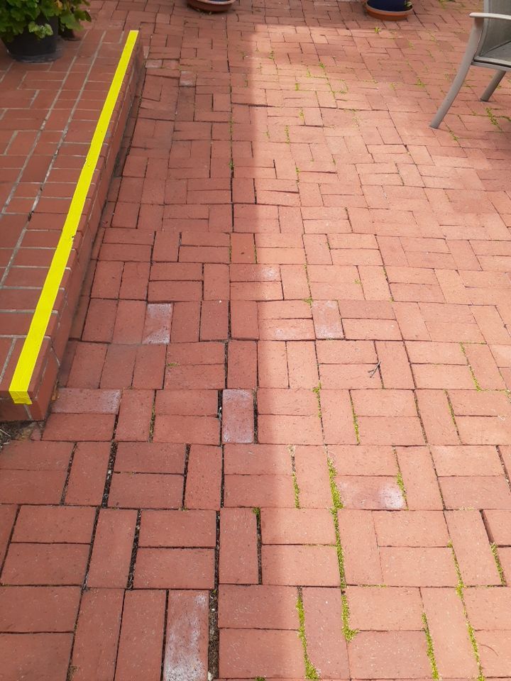 Uneven Patio Repaired! by LAND ESCAPES LLC