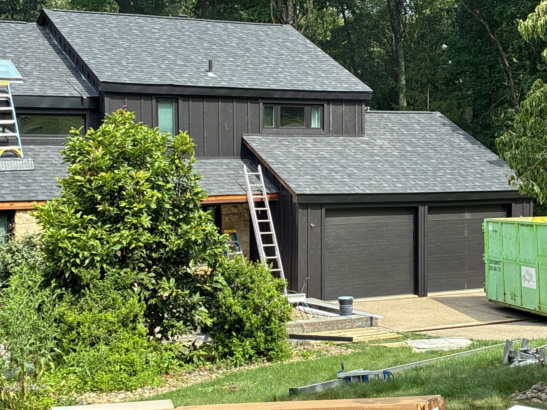 James Hardie Board and Batten Midnight Black Renovation in Wexford by Ideal Siding Pittsburgh