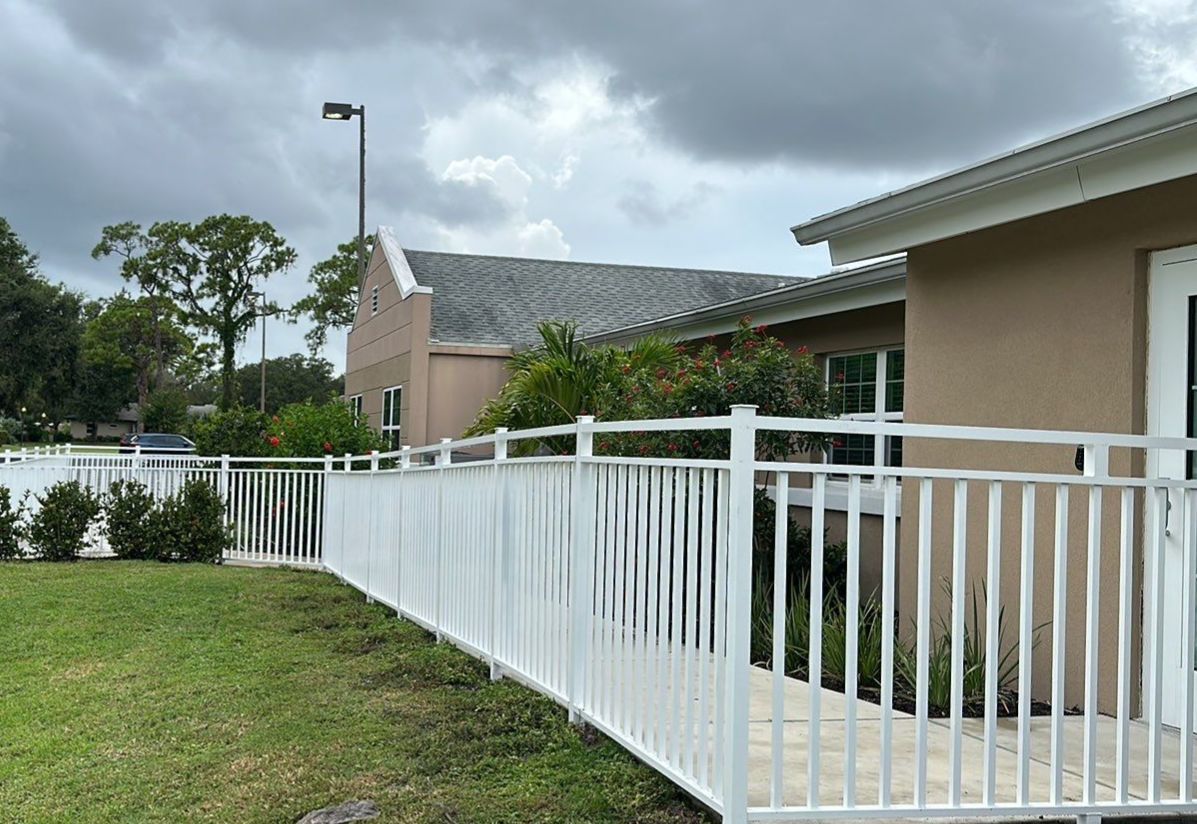 Aluminum Fence Installation using White 3 Rail Aluminum Fence  by Asap fence and gates, LLC
