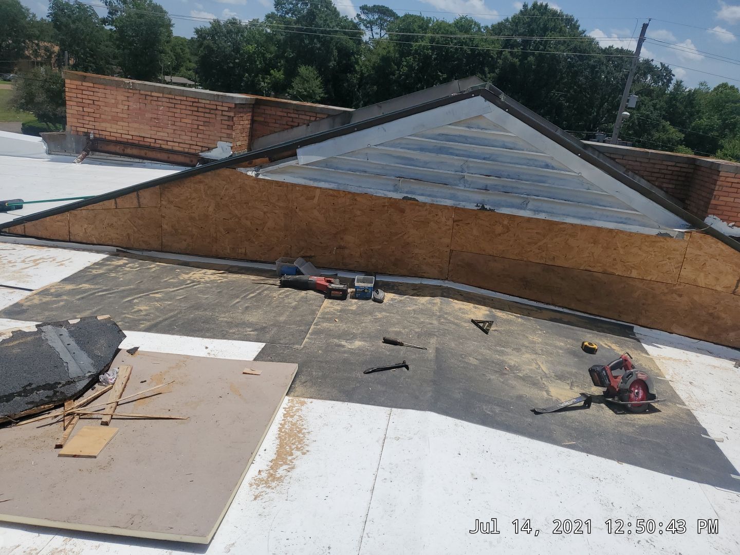 Commercial Roofing Installation using 50 mil PVC by Hostetler Roofing