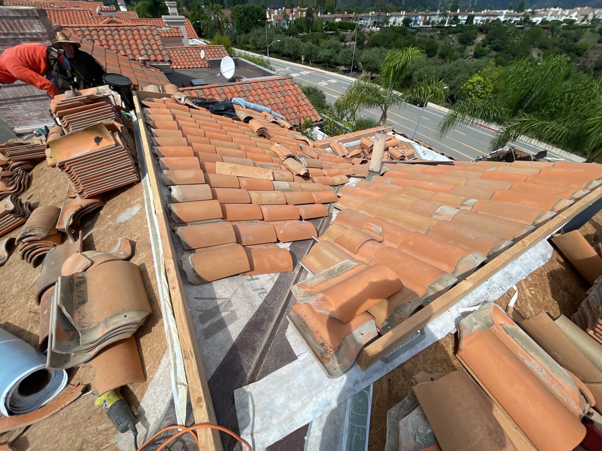 Tile Reset Project- Los Angeles CA 90049 by Epic Roof Replacement