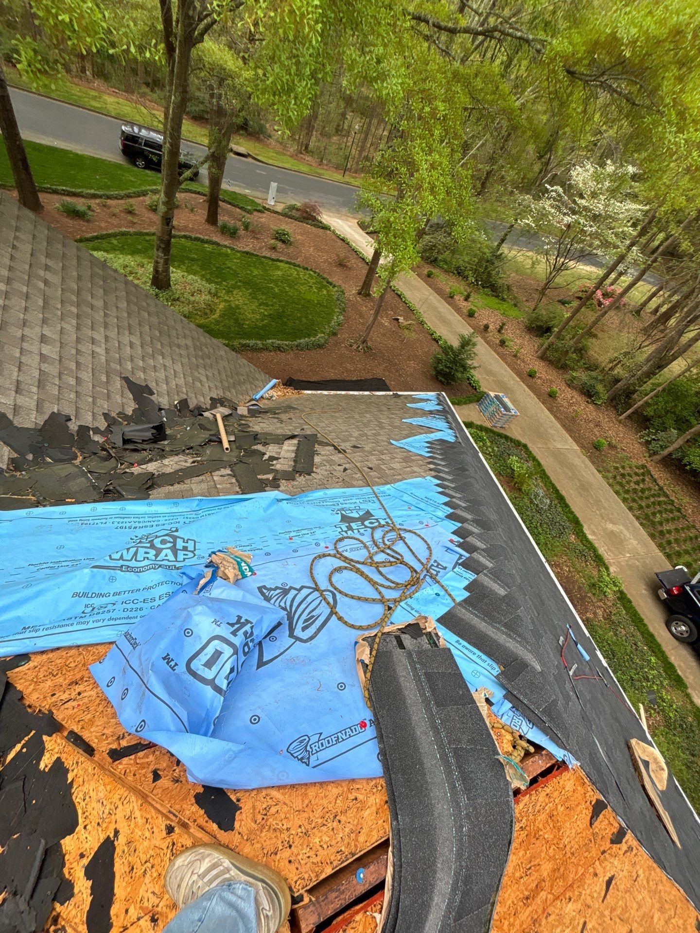 Spartanburg Residential Roof Replacement with Architectural Shingles and Skylights by Roofers LLC
