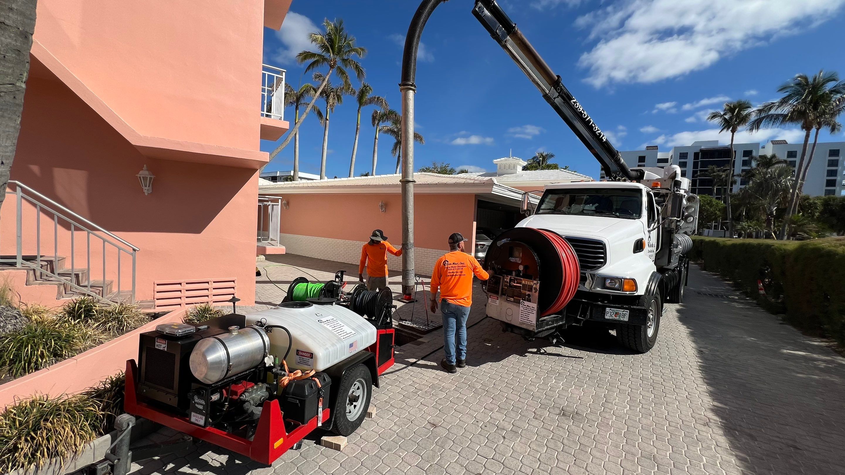 Catch Basin Cleaning After Hurricane Milton Naples Condo by APS Power & Water