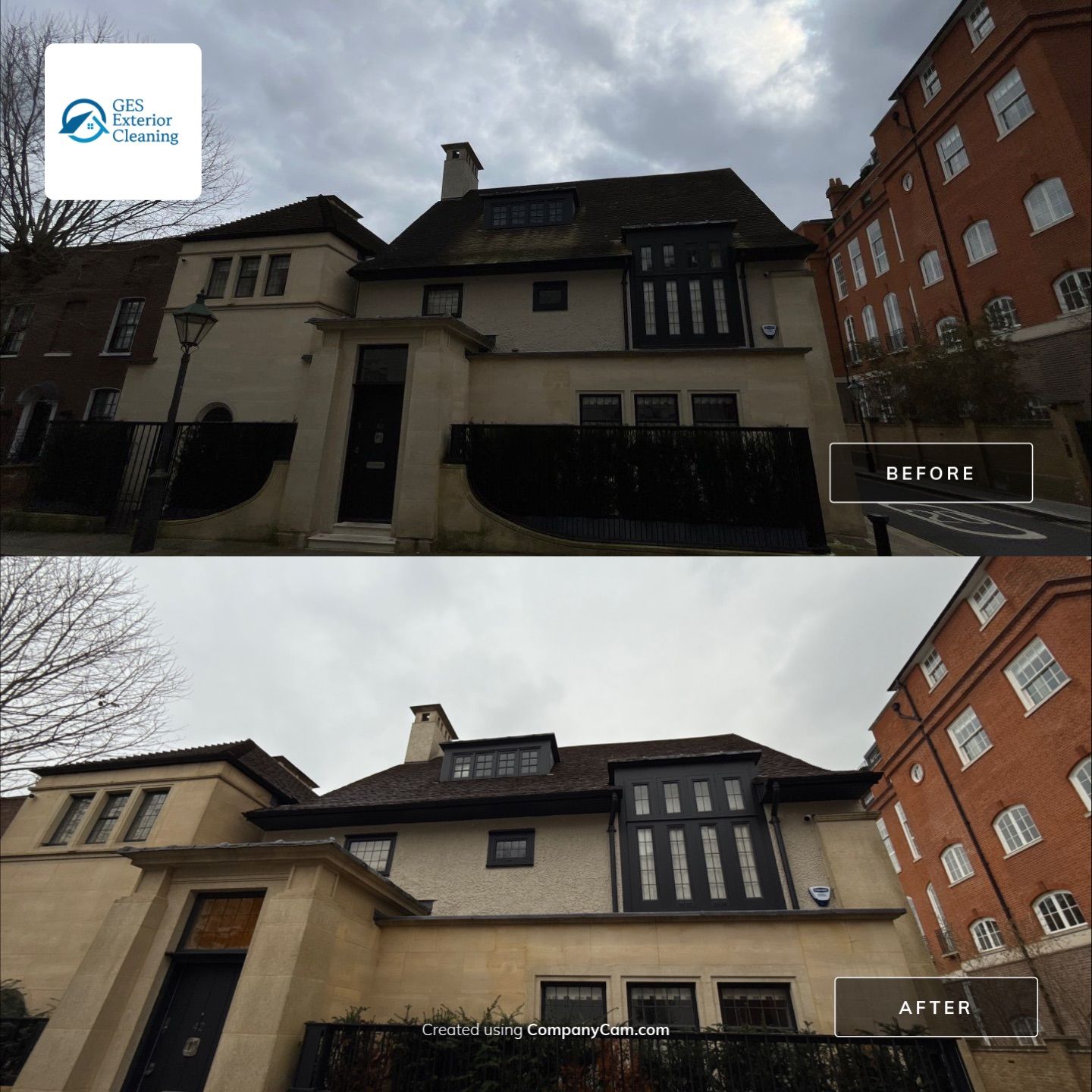 Roof And Stonework Cleaning using Honda 15lpm Low Pressure Washing Machine by Ges Exterior Cleaning ltd