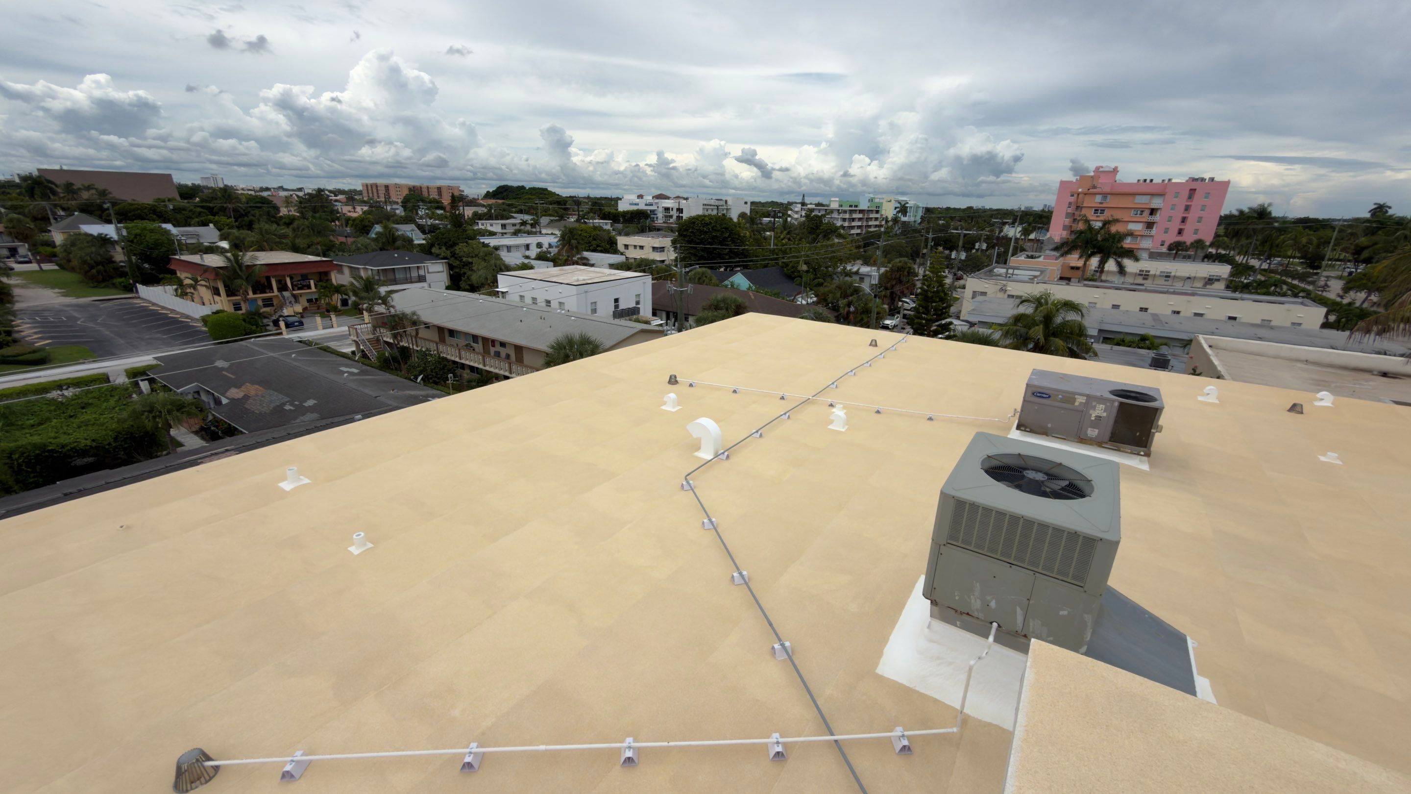 Commercial Roof Restoration for Lake Worth Beach Flat Roof Project by Roof King LLC