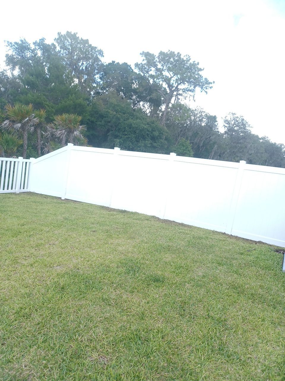 Riverview, FL 6ft. Tall White Vinyl Privacy with 4ft. Tall White Vinyl Spaced Picket  by Asap fence and gates, LLC