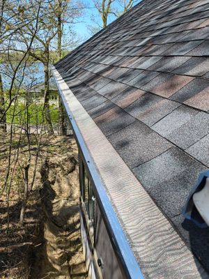 🖤 6" Black Gutter Installation + Leaf Blaster Pro