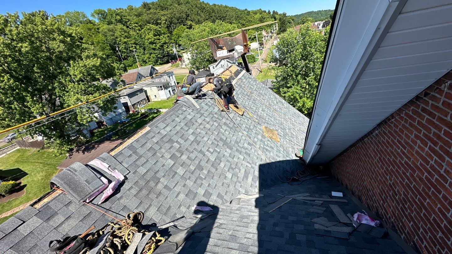 Commercial Roofing Installation using Duration Series Shingles - Estate Gray by RoofX 