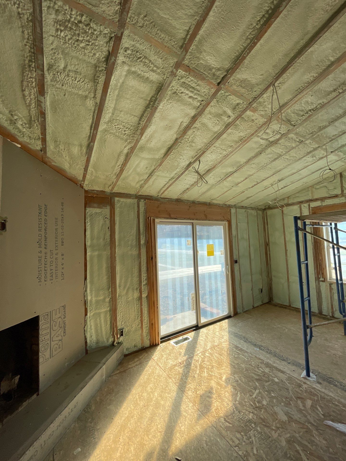 Basement Exterior Walls using Closed Cell Spray Foam by NYS Foam & Energy