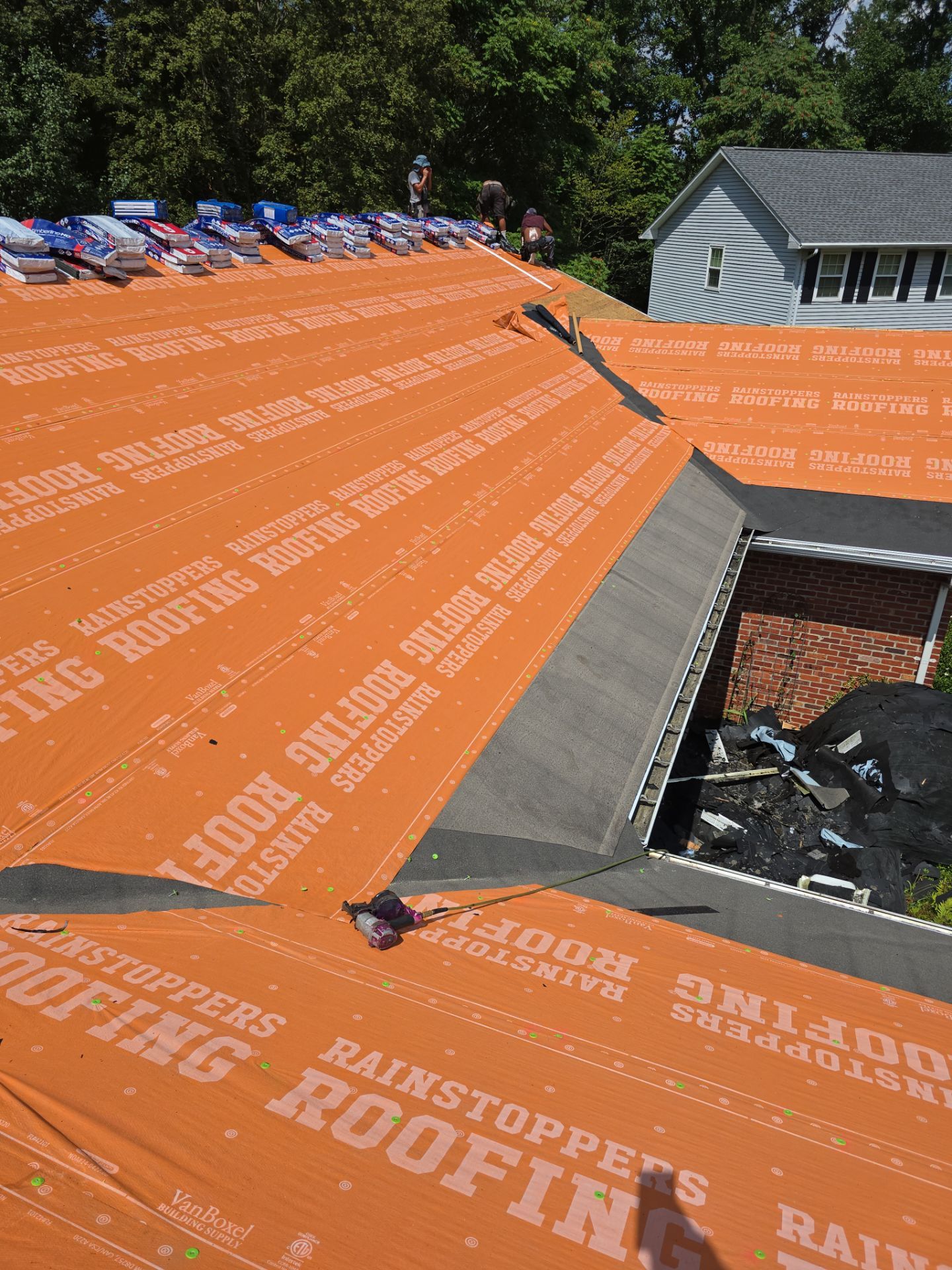 Residential Roofing Installation using GAF Timberline HDZ Pewter Gray by Rainstoppers Roofing