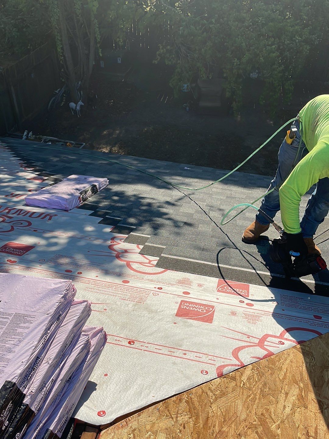 Residential Roofing Installation using Owen's Corning Duration (Lifetime) Shingles by Roof Repair Company