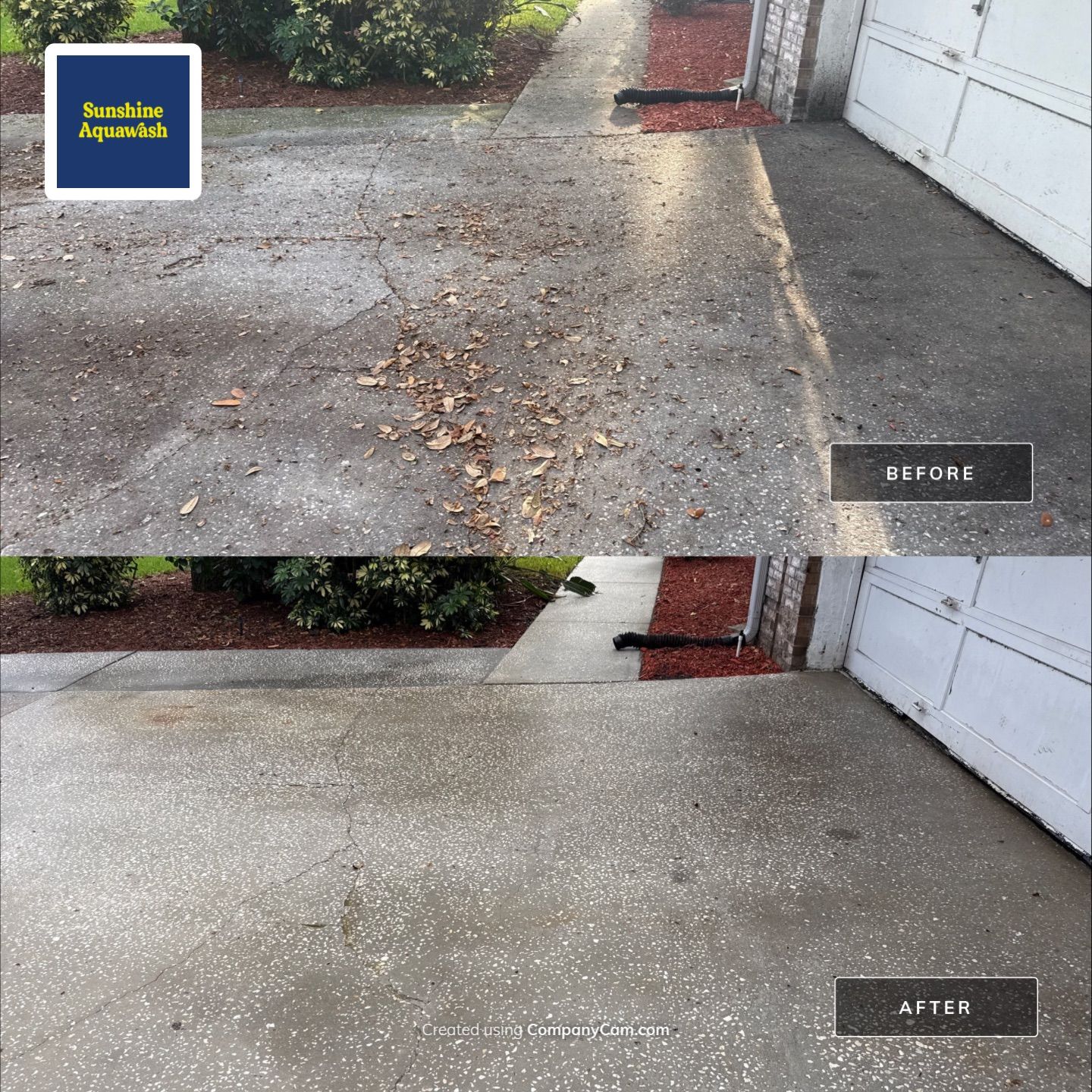 Concrete Driveway & Sidewalk Cleaning in Valrico, FL by Sunshine AquaWash
