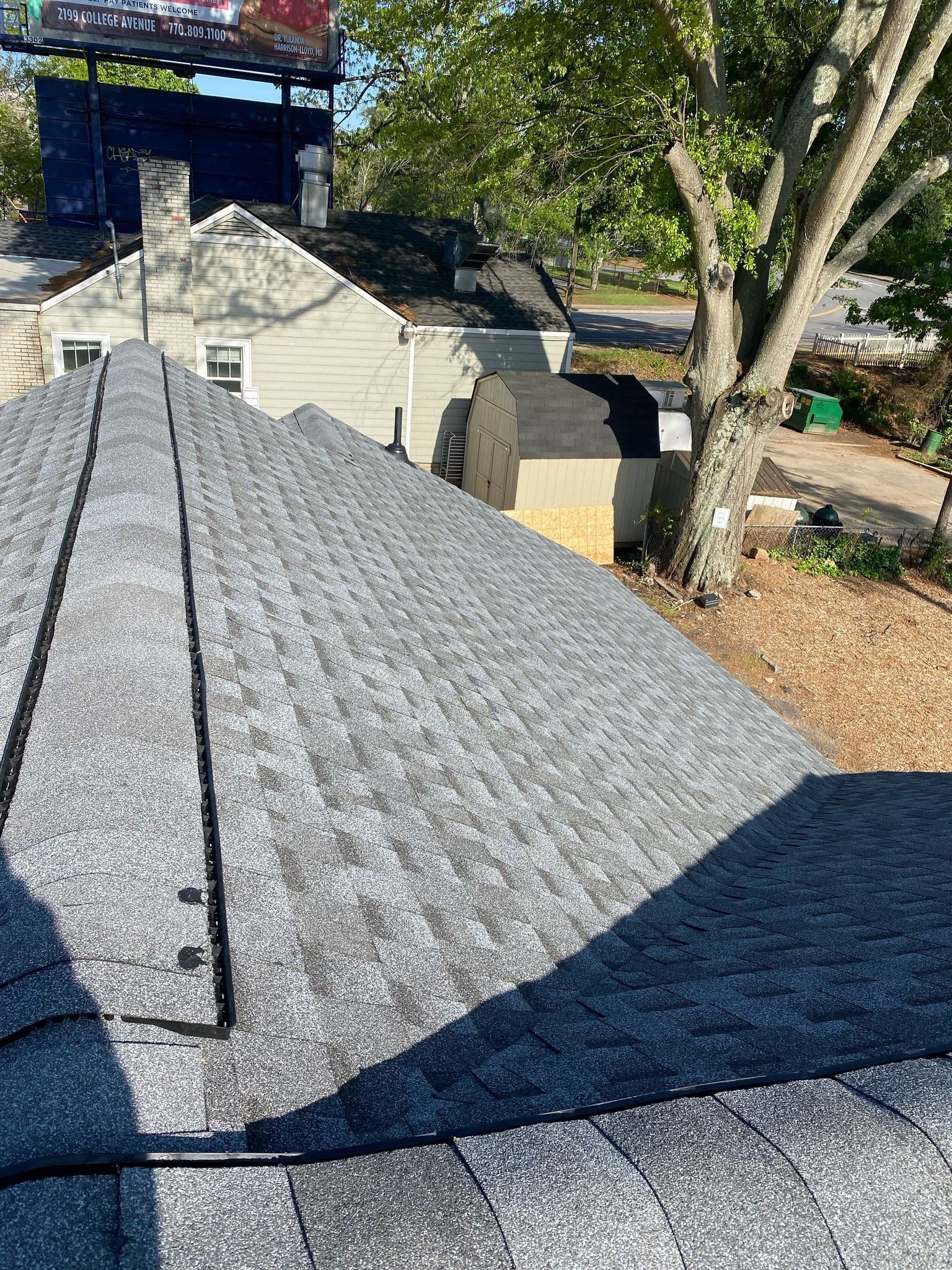 Commercial Roofing Installation using GAF HDZ Architectural Asphalt Shingles | Kirkwood, Atlanta, GA by Mosaic Roofing Company
