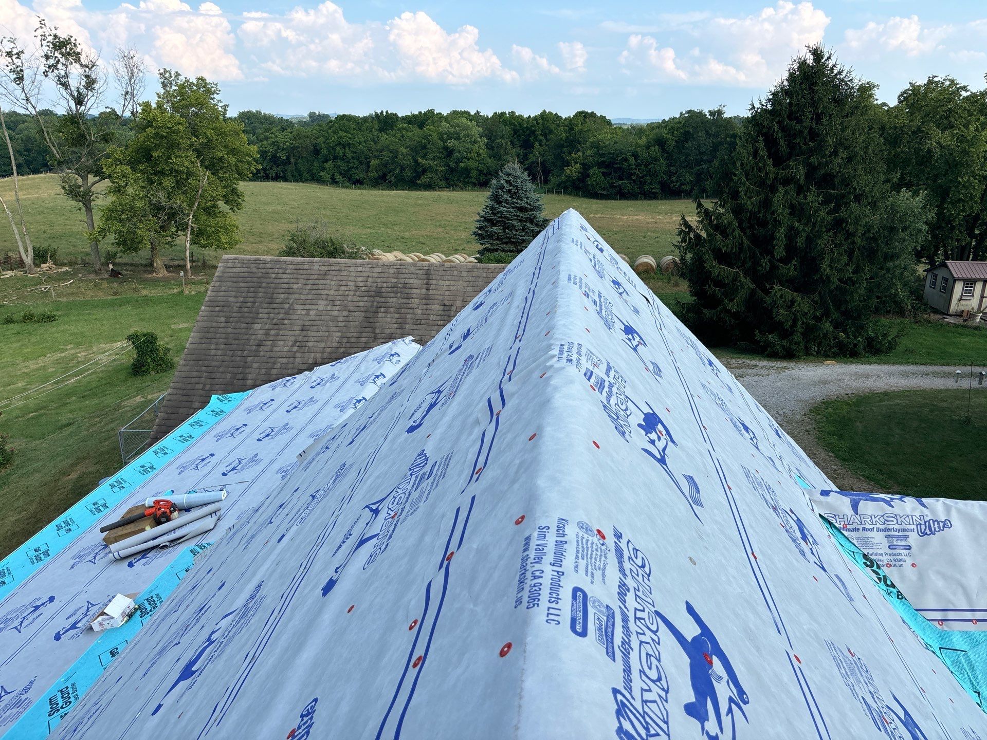 Residential Roofing Installation using ProVia Ironstone Slate Metal Roofing by RoofX 